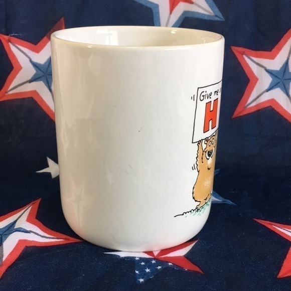 GIVE me a HUG Vintage Coffee Mug 1988 Shoebox Greetings - Picture 2 of 5